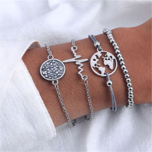 Load image into Gallery viewer, IPARAM Bohemian Shell Map Turtle Bracelet Set 2019 Retro Geometric Statement Female Glamour Fashion Jewelry Jewelry Gift