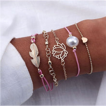 Load image into Gallery viewer, IPARAM Bohemian Shell Map Turtle Bracelet Set 2019 Retro Geometric Statement Female Glamour Fashion Jewelry Jewelry Gift