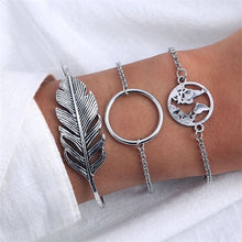 Load image into Gallery viewer, IPARAM Bohemian Shell Map Turtle Bracelet Set 2019 Retro Geometric Statement Female Glamour Fashion Jewelry Jewelry Gift