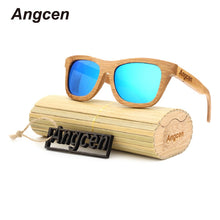 Load image into Gallery viewer, Angcen Ladies Sunglasses Women Polarized Retro Vintage Sun glasses Men wood bamboo sunglasses brand designer square glasses