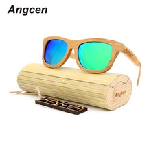 Load image into Gallery viewer, Angcen Ladies Sunglasses Women Polarized Retro Vintage Sun glasses Men wood bamboo sunglasses brand designer square glasses