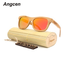 Load image into Gallery viewer, Angcen Ladies Sunglasses Women Polarized Retro Vintage Sun glasses Men wood bamboo sunglasses brand designer square glasses