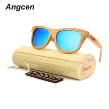 Load image into Gallery viewer, Angcen Ladies Sunglasses Women Polarized Retro Vintage Sun glasses Men wood bamboo sunglasses brand designer square glasses