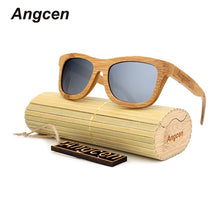Load image into Gallery viewer, Angcen Ladies Sunglasses Women Polarized Retro Vintage Sun glasses Men wood bamboo sunglasses brand designer square glasses