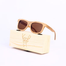 Load image into Gallery viewer, Angcen Ladies Sunglasses Women Polarized Retro Vintage Sun glasses Men wood bamboo sunglasses brand designer square glasses
