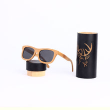 Load image into Gallery viewer, Angcen Ladies Sunglasses Women Polarized Retro Vintage Sun glasses Men wood bamboo sunglasses brand designer square glasses