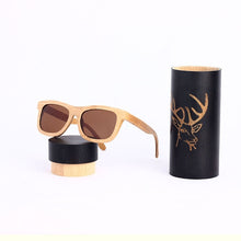 Load image into Gallery viewer, Angcen Ladies Sunglasses Women Polarized Retro Vintage Sun glasses Men wood bamboo sunglasses brand designer square glasses